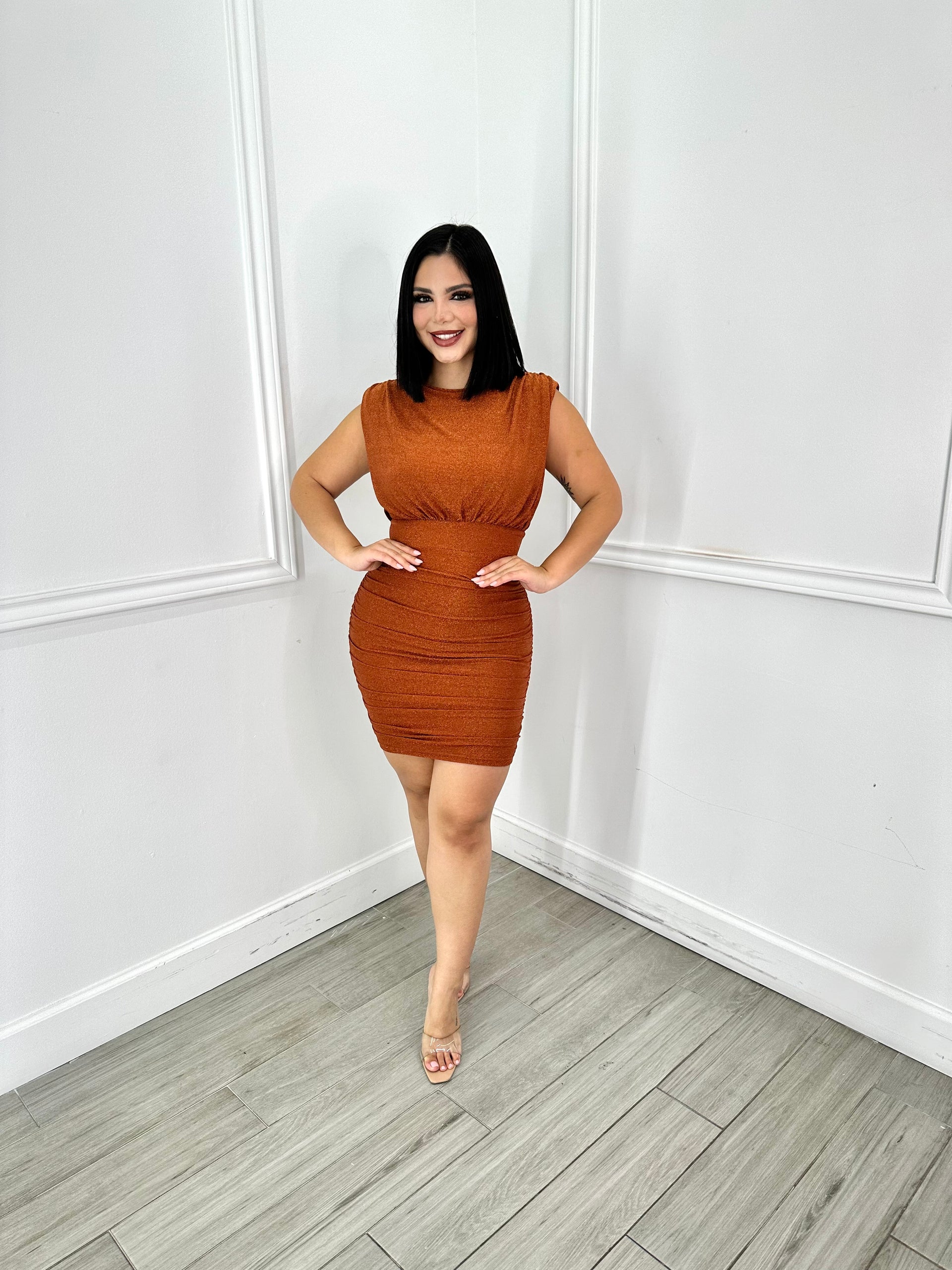 brick colour dress party wear Long Sleeves Deep V Neck A Line Wholesale Evening Dresses